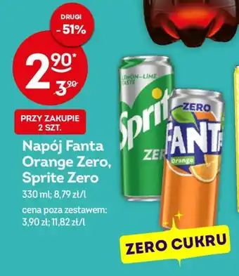 Żabka Napój Fanta Orange Zero, Sprite Zero 330 ml oferta