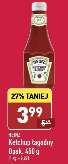 ALDI Ketchup łagodny Heinz oferta