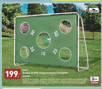 ALDI Bramka do piłki nożnej ze ścianką treningową Crane oferta