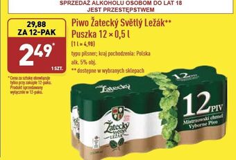 ALDI Piwo Zatecky Svetly Lezak oferta