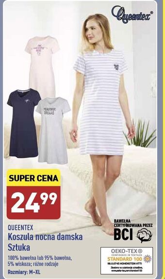 ALDI Koszula nocna damska m-xl Queentex oferta
