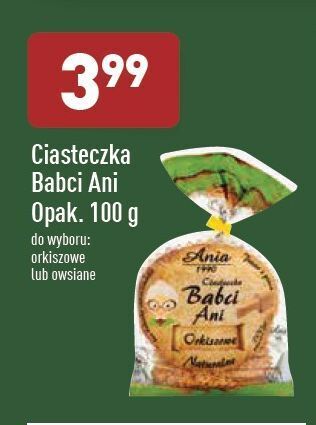 ALDI Ciasteczka babci ani orkiszkowe naturalne Ania Bio Babci Ani oferta