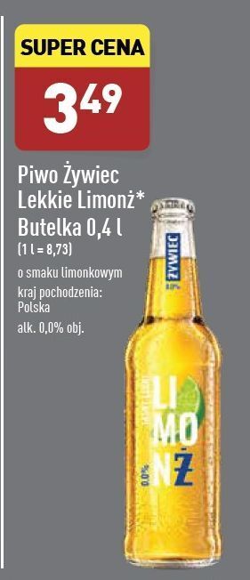 ALDI Piwo Żywiec Jasne Lekkie Limonż oferta