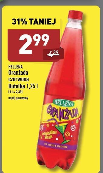 ALDI Oranżada czerwona Hellena oferta