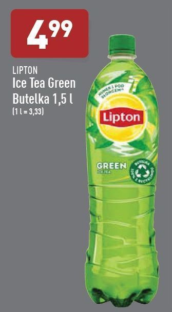 ALDI Herbata mrożona classic Lipton Green Ice Tea oferta