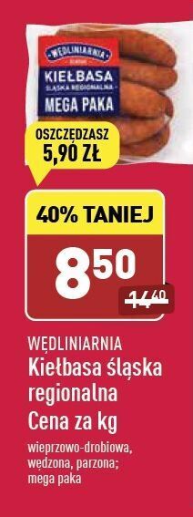 ALDI Kiełbasa śląska regionalna Wędliniarnia Classic oferta