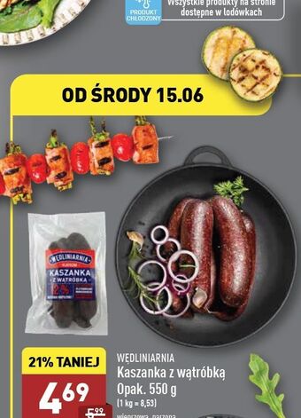 ALDI Kaszanka z wątróbką Wędliniarnia oferta