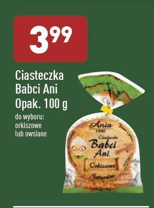 ALDI Ciasteczka babci ani orkiszowe Ania Bio Babci Ani oferta