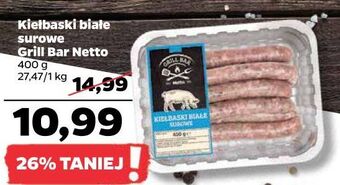 Netto Kiełbaski białe surowe Grill Bar oferta