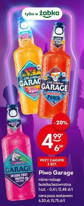 Żabka Piwo Garage 0,4 l oferta