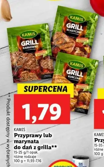 Lidl Przyprawy lub marynata do dań z grilla 15-25 g oferta