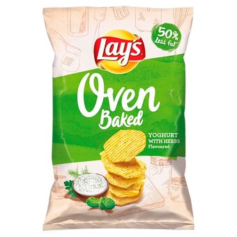 Społem Lay's Oven Baked Pieczone formowane chipsy ziemniaczane o smaku jogurtu z ziołami 125 g oferta