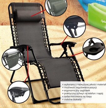 Polomarket Leżak plażowy Captain Mike oferta