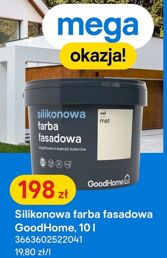 Castorama Silikonowa farba fasadowa GoodHome 10l oferta