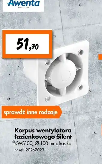 Bricoman Korpus wentylatora łazienkowego Silent oferta