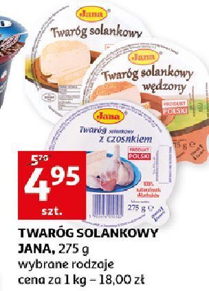 Auchan Twaróg solankowy z czosnkiem Jana oferta