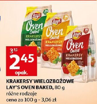 Auchan Krakersy wielozbożowe paprykowe Lay's Oven Baked (Prosto Z Pieca) oferta