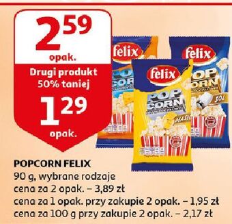 Auchan Popcorn serowy Felix Pop Corn oferta