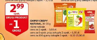 Auchan Chrupsy z jabłka i sokiem ananasa Crispy Natural oferta