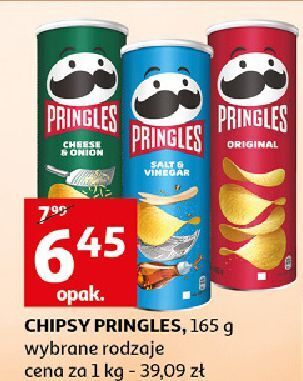 Auchan Chipsy cheese & onion Pringles oferta