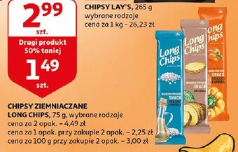 Auchan Chipsy original Long Chips oferta