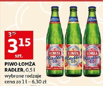 Auchan Piwo Łomża Radler 0.0% Jabłko-Wiśnia oferta
