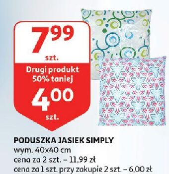 Auchan Poduszka jasiek simply 40 x cm oferta