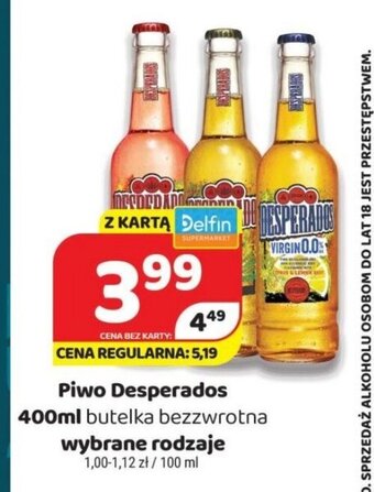 Delfin Piwo Desperados 400 ml oferta