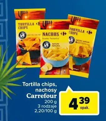 Carrefour Market Chipsy kukurydziane nachos Carrefour oferta