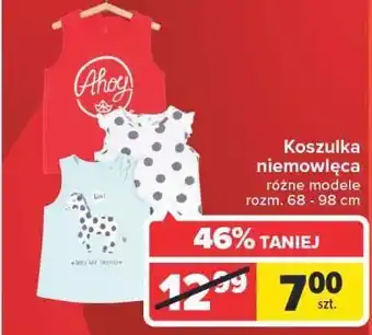 Carrefour Koszulka niemowlęca bez rękawów 68-98 cm oferta