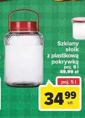 Carrefour Słoik z pokrywą plastikową i rączką 5 l oferta