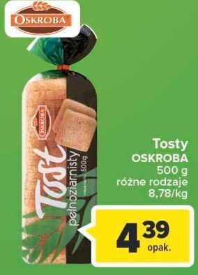 Carrefour Chleb tostowy pełnoziarnisty Oskroba oferta