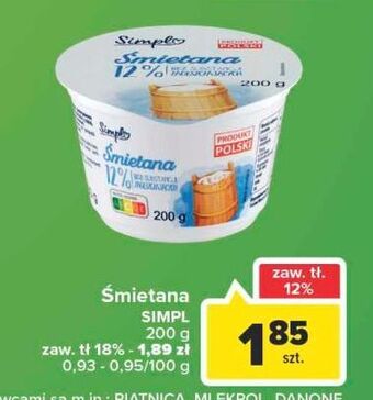 Carrefour Śmietana 12 % Simpl oferta