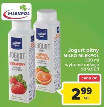 Carrefour Jogurt czerwona pomarańcza Milko oferta
