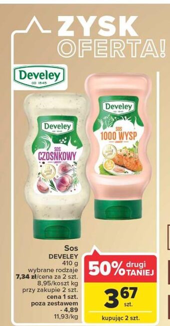 Carrefour Sos czosnkowy Develey oferta
