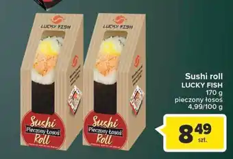 Carrefour Sushi roll pieczony łosoś Lucky Fish oferta