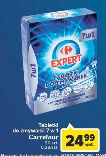 Carrefour Tabletki do zmywarek 7w1 Carrefour Expert oferta