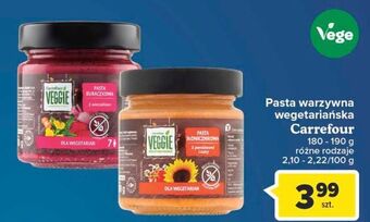 Carrefour Pasta słonecznikowa z pomidorami i curry Carrefour Veggie oferta