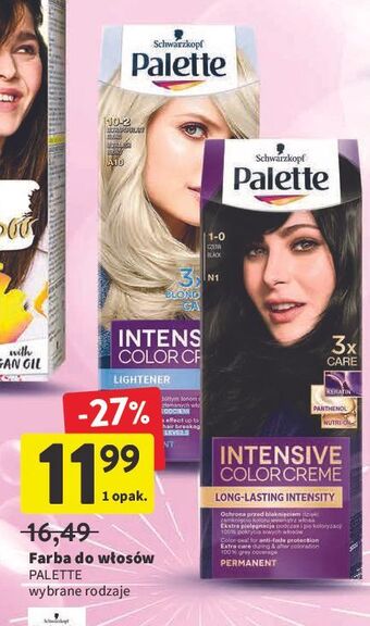 Intermarche Farba do włosów 1-0 Palette Intensive Color Creme oferta