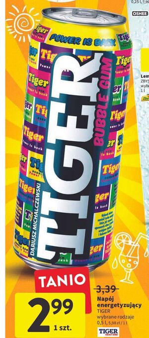 Napój bubble gum Tiger Energy Drink