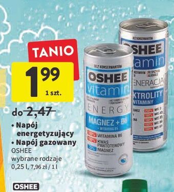 Intermarche Napój magnez + wit b6 b5 Oshee Vitamin Energy oferta