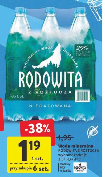 Intermarche Woda niegazowana Rodowita Z Roztocza oferta