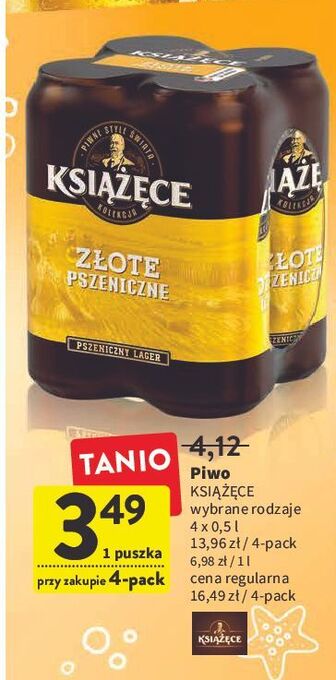 Intermarche Piwo Książęce Złote Pszeniczne oferta