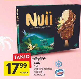 Intermarche Lód almond & java vanilla Nuii oferta