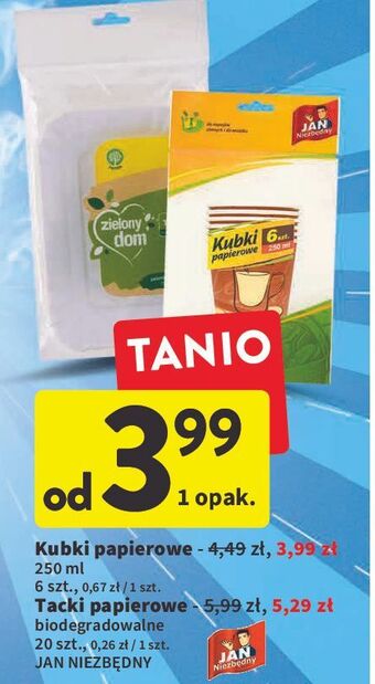 Intermarche Tacki papierowe Jan Niezbędny Zielony Dom oferta