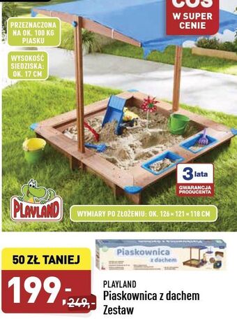 ALDI Piaskownica z dachem Playland oferta