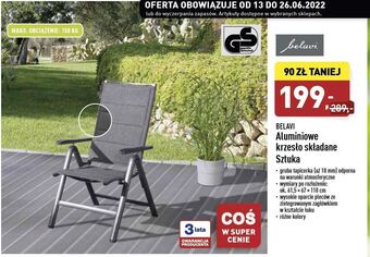 ALDI Fotel składany aluminiowy 61.5 x 67 110 cm Belavi oferta