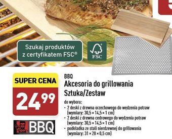 ALDI Deska do grillowania z drewna orzechowego 30.5 x 14.5 1 cm Bbq oferta