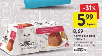 Intermarche Karma dla kota mus z łososiem Purina Gourmet Revelations oferta
