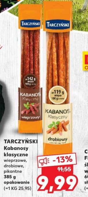 Kaufland Tarczyński kabanosy klasyczne 385g oferta